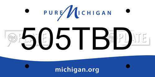 505TBD Michigan License Plate