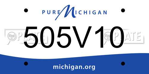 505V10 Michigan License Plate