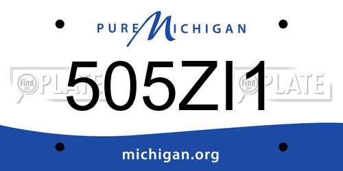 505ZI1 Michigan License Plate