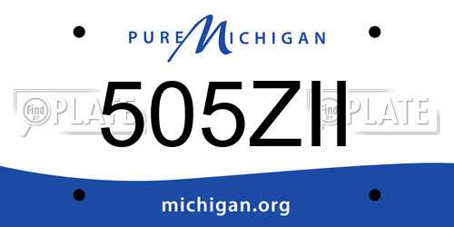 505ZII Michigan License Plate