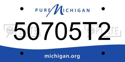 50705T2 Michigan License Plate