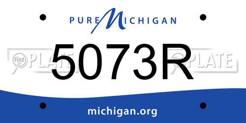5073R Michigan License Plate