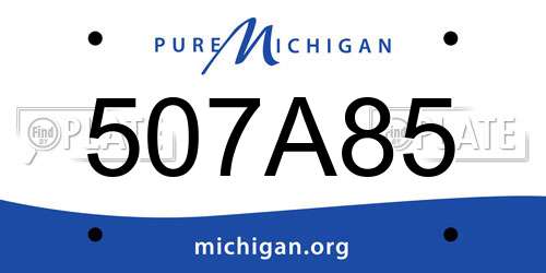 507A85 Michigan License Plate