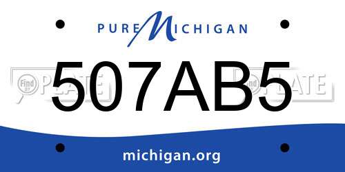 507AB5 Michigan License Plate