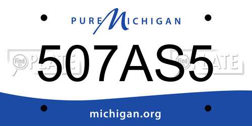 507AS5 Michigan License Plate