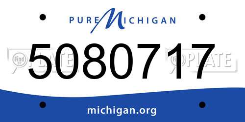 5080717 Michigan License Plate