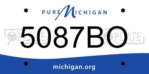 5087BO Michigan License Plate