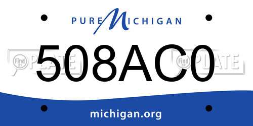 508AC0 Michigan License Plate