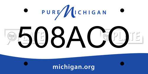 508ACO Michigan License Plate