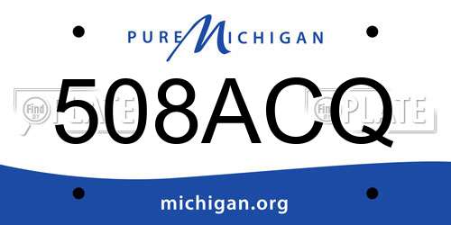 508ACQ Michigan License Plate