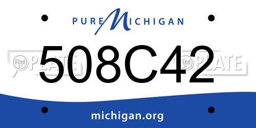 508C42 Michigan License Plate