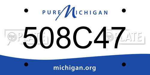 508C47 Michigan License Plate