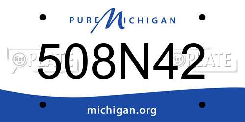 508N42 Michigan License Plate