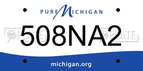 508NA2 Michigan License Plate