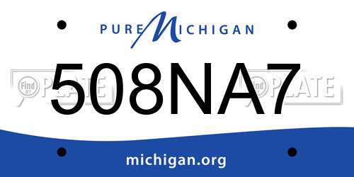 508NA7 Michigan License Plate