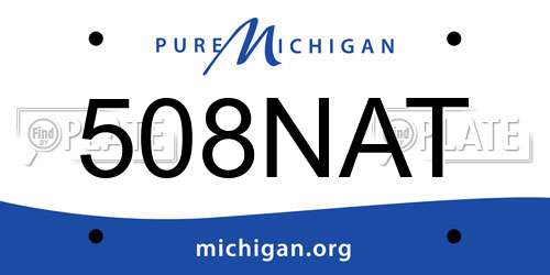 508NAT Michigan License Plate