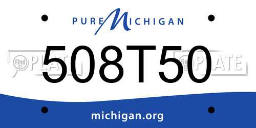 508T50 Michigan License Plate