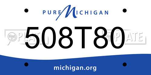 508T80 Michigan License Plate