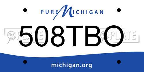 508TBO Michigan License Plate