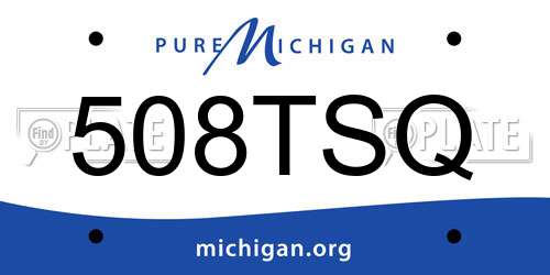 508TSQ Michigan License Plate
