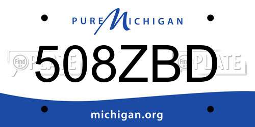 508ZBD Michigan License Plate