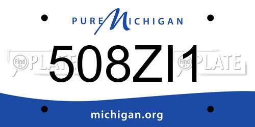 508ZI1 Michigan License Plate