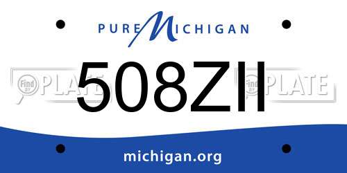 508ZII Michigan License Plate