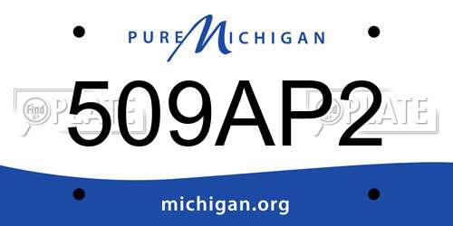 509AP2 Michigan License Plate