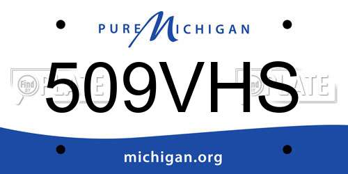 509VHS Michigan License Plate