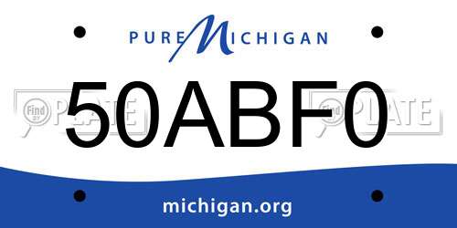 50ABF0 Michigan License Plate