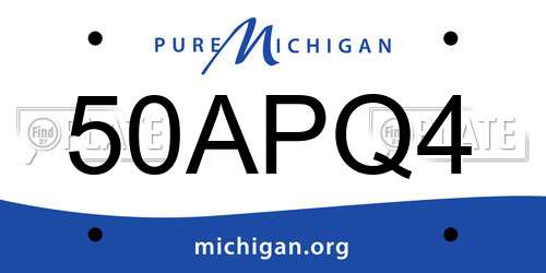 50APQ4 Michigan License Plate
