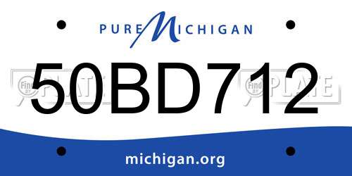 50BD712 Michigan License Plate