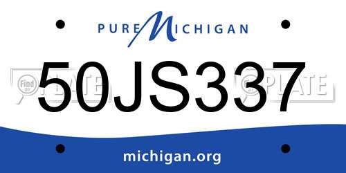 50JS337 Michigan License Plate