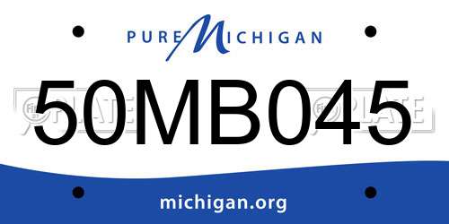 50MB045 Michigan License Plate