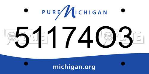 51174O3 Michigan License Plate