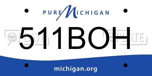 511BOH Michigan License Plate