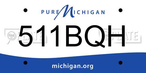 511BQH Michigan License Plate