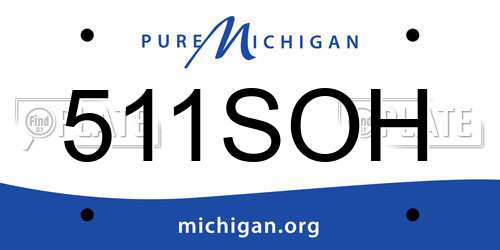 511SOH Michigan License Plate