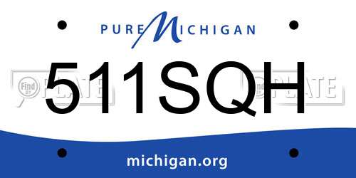 511SQH Michigan License Plate