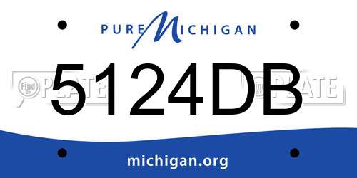 5124DB Michigan License Plate