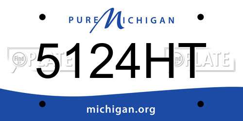 5124HT Michigan License Plate