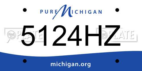 5124HZ Michigan License Plate