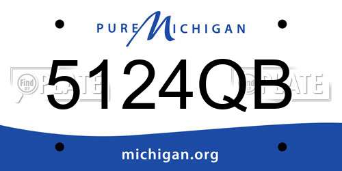5124QB Michigan License Plate
