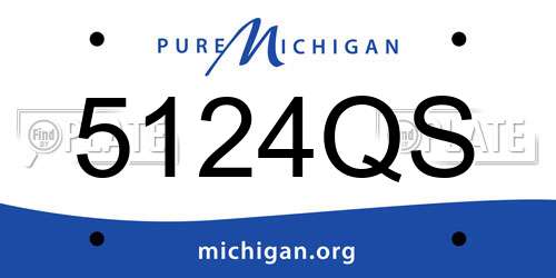5124QS Michigan License Plate