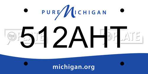 512AHT Michigan License Plate