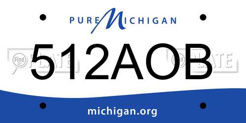 512AOB Michigan License Plate