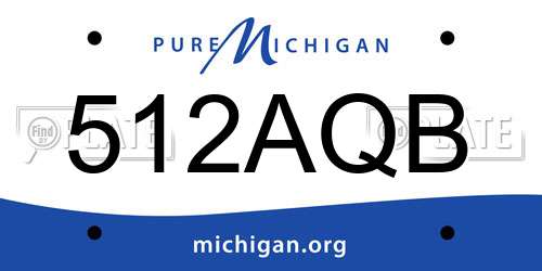 512AQB Michigan License Plate