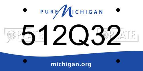 512Q32 Michigan License Plate