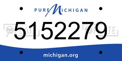 5152279 Michigan License Plate