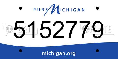 5152779 Michigan License Plate